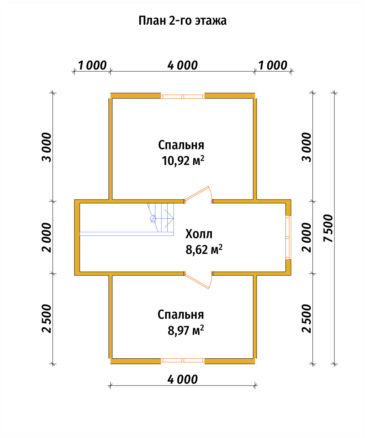 Дом из бруса с мансардой №81 - планировка 2