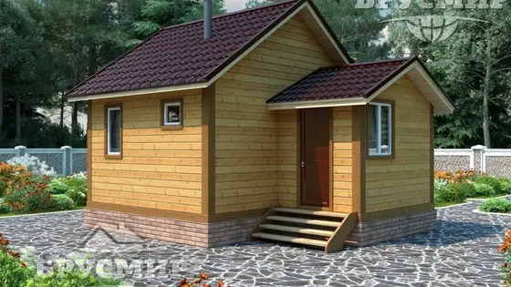 Проект бани из бруса 5х6м №10