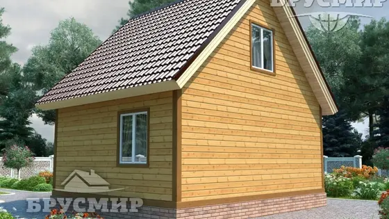 Проект бани из бруса 7х5,5м №14 - фото 4