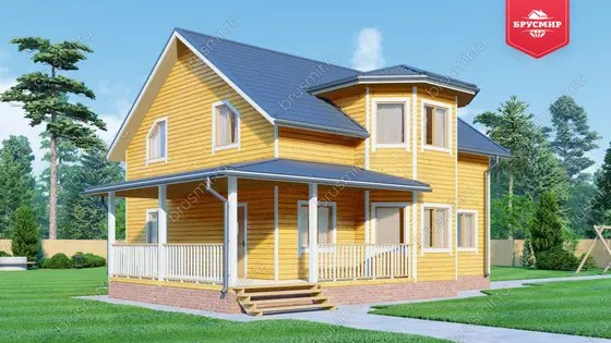 Полутораэтажный дом из бруса ДБ №170 - фото 4