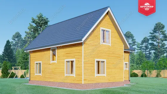 Полутораэтажный дом из бруса ДБ №12 - фото 3