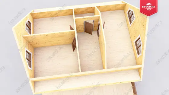 Дом из бруса с мансардой ДБ №6 - фото 6