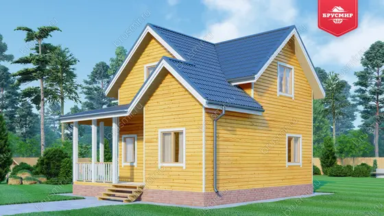 Полутораэтажный дом из бруса ДБ №94 - фото 2