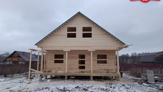 Строительство дома из бруса 8.5х9.5 м