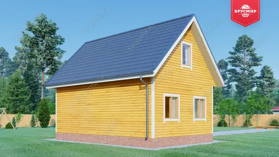 Дом из бруса с мансардой ДБ №47 - фото 3