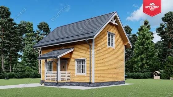 Полутораэтажный дом из бруса ДБ №108 - фото 2