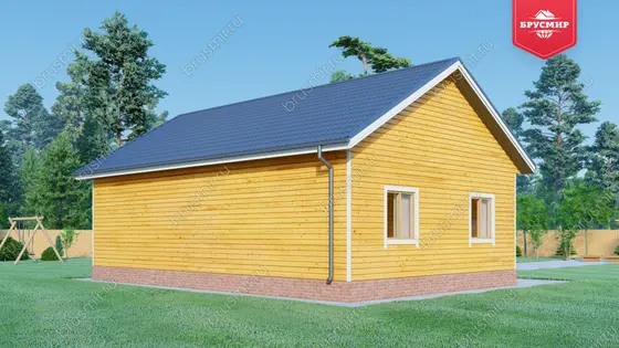 Одноэтажный дом из бруса ДБ №142 - фото 3