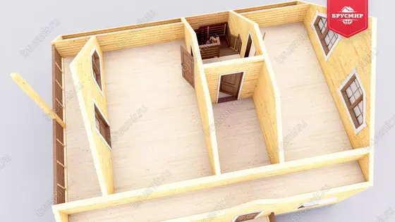 Дом из бруса мансардой ДБ №61 - фото 6