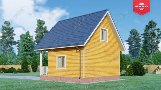 Дом из бруса с мансардой ДБ №5 - фото 2