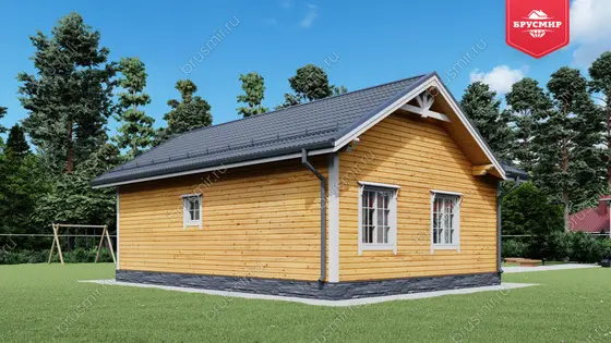 Одноэтажный дом из бруса ДБ №149 - фото 3
