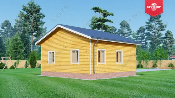 Одноэтажный дом из бруса ДБ №166 - фото 3