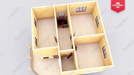 Двухэтажный дом из бруса ДБ №45 - фото 6