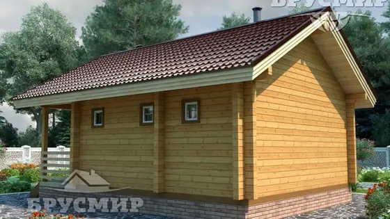 Проект бани из бруса 6х8м №12 - фото 4