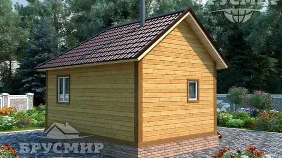 Проект бани из бруса 6х6м №11 - фото 4