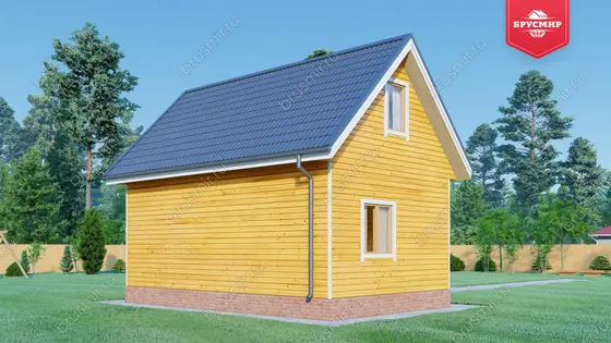 Дом из бруса с мансардой ДБ №35 - фото 3