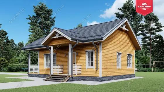 Одноэтажный дом из бруса ДБ №124 - фото 2