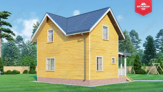 Полутораэтажный дом из бруса ДБ №130 - фото 4