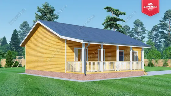 Одноэтажный дом из бруса ДБ №158 - фото 4