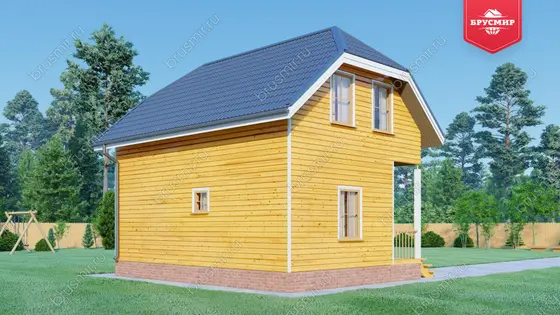 Полутораэтажный дом из бруса ДБ №2 - фото 4