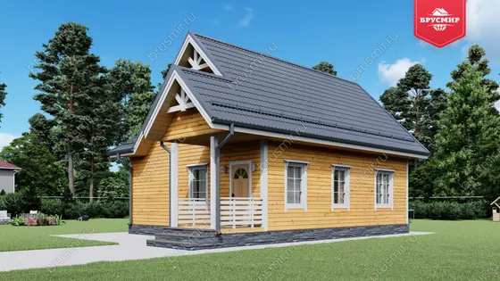 Дом из бруса с мансардой ДБ №114 - фото 2