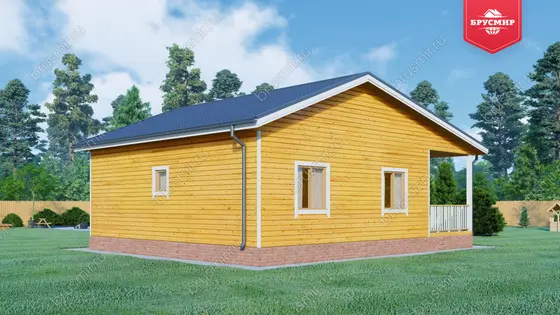 Одноэтажный дом из бруса ДБ №141 - фото 3