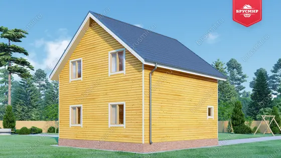 Полутораэтажный дом из бруса ДБ №145 - фото 3