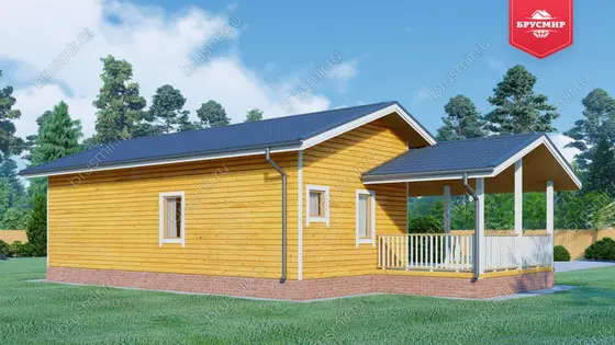 Одноэтажный дом из бруса ДБ №132 - фото 4