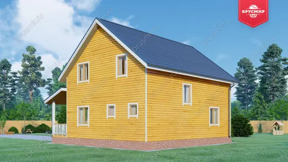 Полутораэтажный дом из бруса ДБ №143 - фото 3