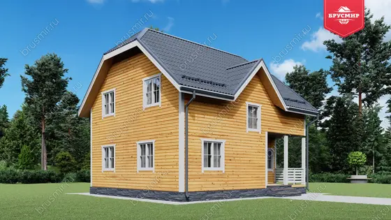 Проект дома из бруса ДБ №191, 116.9м², 1.5 эт., 6 комн. - фото 4