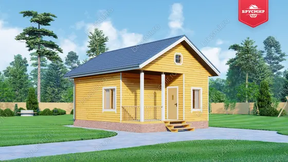 Одноэтажный дом из бруса ДБ №159