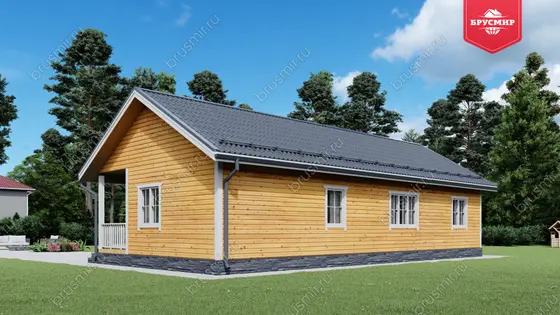 Одноэтажный дом из бруса ДБ №208 - фото 2