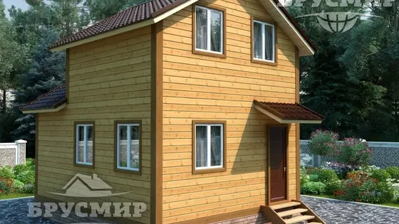 Проект бани из бруса 6х5м №13 - фото 2