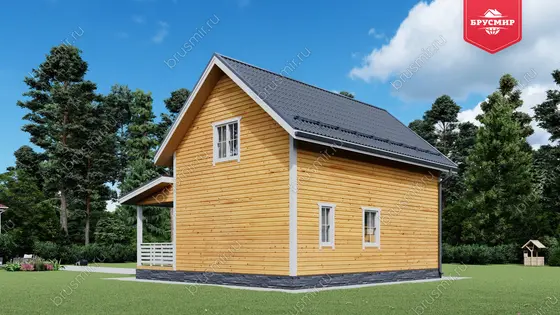 Проект дома из бруса ДБ №187, 92.5м², 1.5 эт., 5 комн. - фото 2