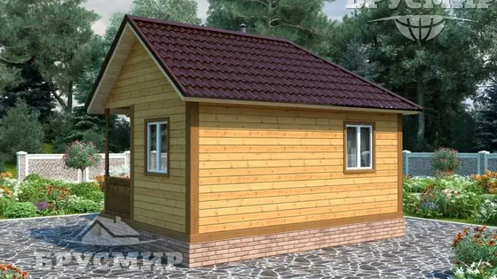 Проект бани из бруса 6х6м №11 - фото 2