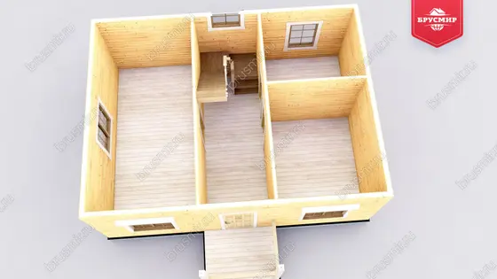 Полутораэтажный дом из бруса ДБ №108 - фото 5