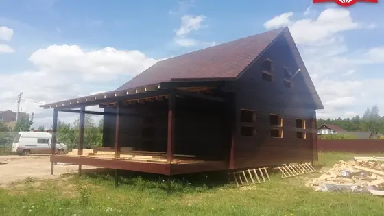 Строительство дома из бруса. Домодедовский район, КП Шишкин Лес