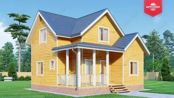 Полутораэтажный дом из бруса ДБ №94