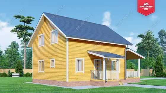 Полутораэтажный дом из бруса ДБ №99 - фото 4