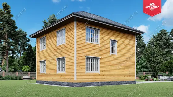 Двухэтажный дом из бруса ДБ №45 - фото 3