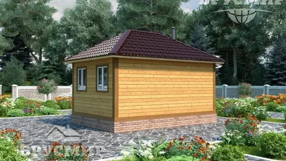 Проект бани из бруса 6х5,5м №7 - фото 2