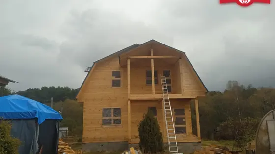 Строительство дома из бруса 8х8 м. Владимирская область, Александровский район, д. Юрцево