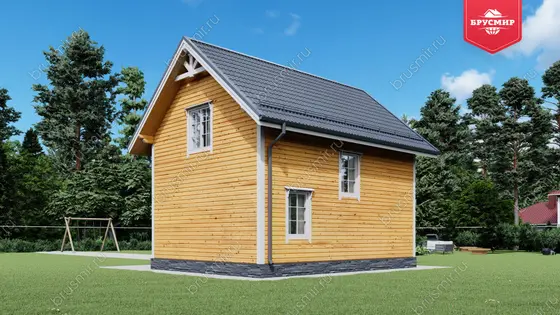 Полутораэтажный дом из бруса ДБ №108 - фото 3