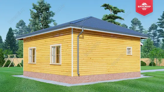 Одноэтажный дом из бруса ДБ №152 - фото 3