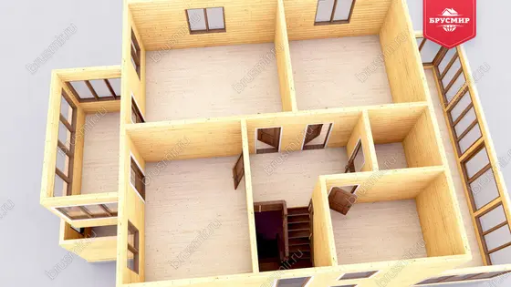 Проект дома из бруса ДБ №197, 146м², 2 эт. - фото 6