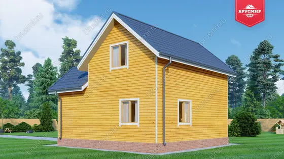 Полутораэтажный дом из бруса ДБ №94 - фото 3