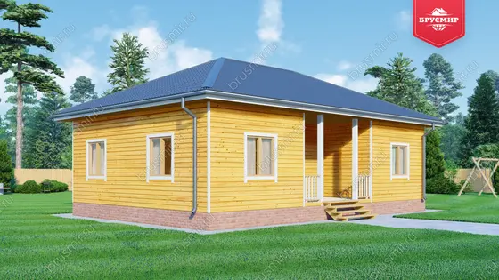 Одноэтажный дом из бруса ДБ №151 - фото 4