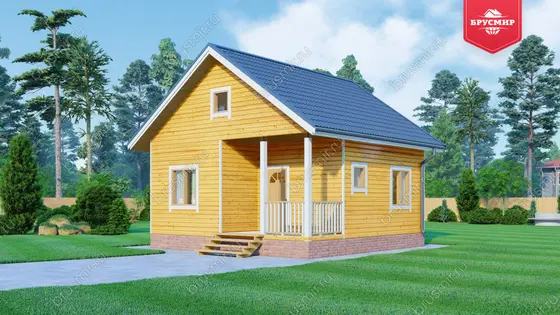 Одноэтажный дом из бруса ДБ №160