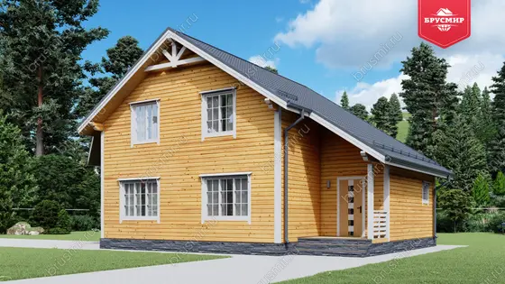 Полутораэтажный дом из бруса ДБ №89 - фото 2