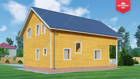 Полутораэтажный дом из бруса ДБ №98 - фото 3