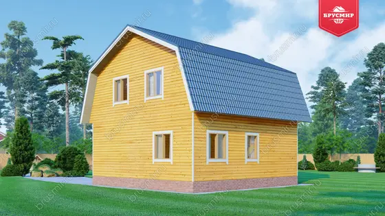 Дом из бруса с мансардой ДБ №162 - фото 2